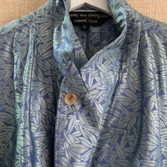 NWT homme plus cut & slash front with straps feather print jacket - Picture 7 of 13